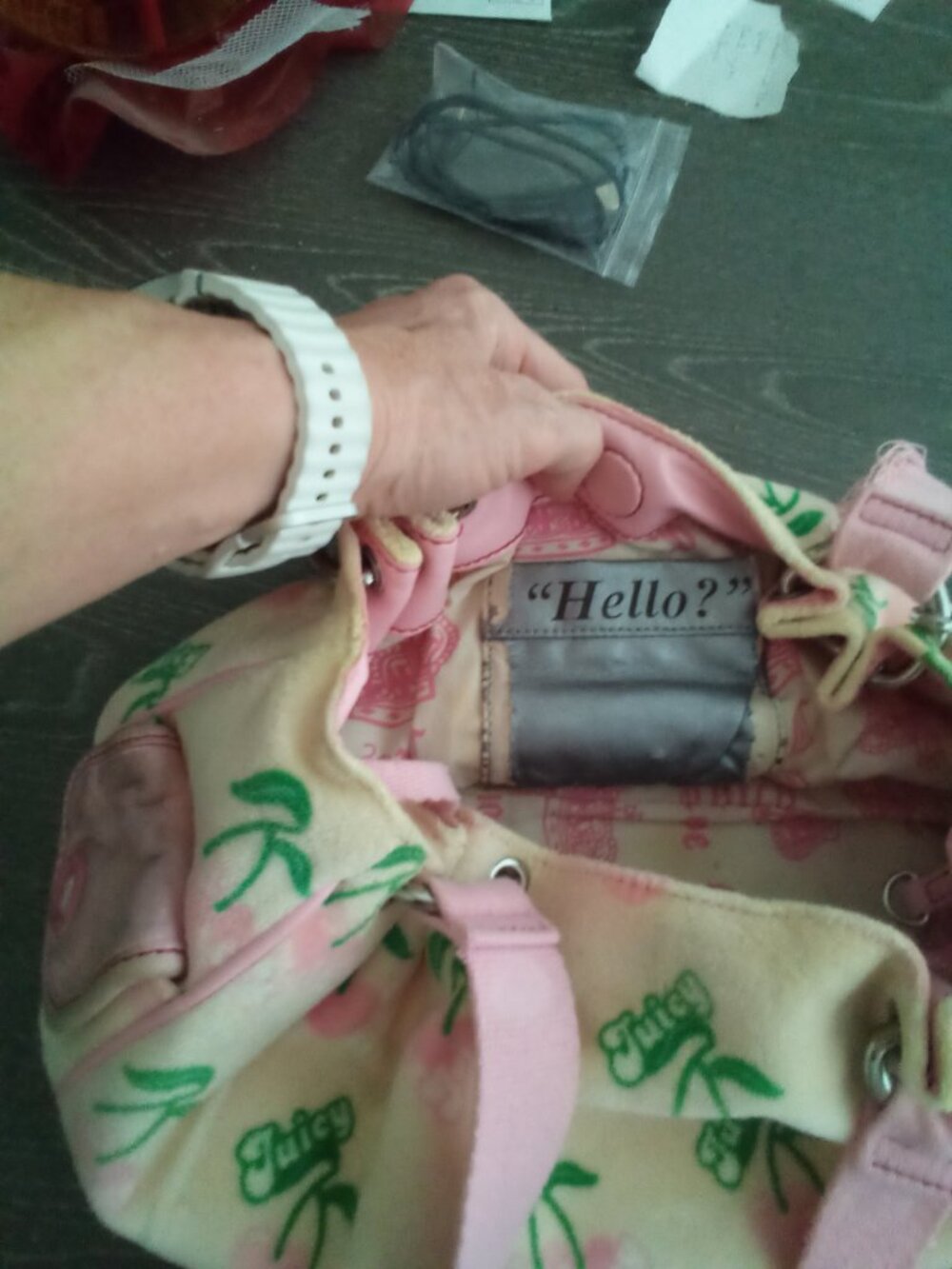 CHERRY GELATO VINTAGE JUICY COUTURE FLUFFY - Picture 6 of 12